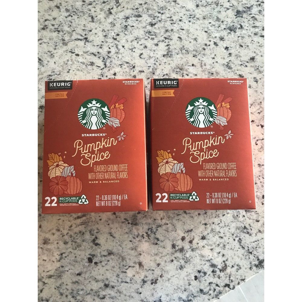 2 Starbucks Pumpkin Spice Coffee K-Cups 22